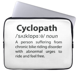 Cyclopath Funny Dictionary Definition Laptopschutzhülle
