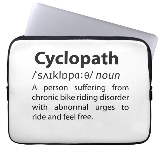 Cyclopath Funny Dictionary Definition Laptopschutzhülle (Vorderseite)