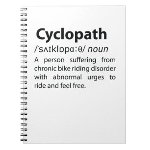 Cyclopath Funny Dictionary Definition Notizblock