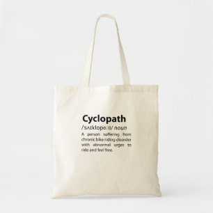 Cyclopath Funny Dictionary Definition Tragetasche
