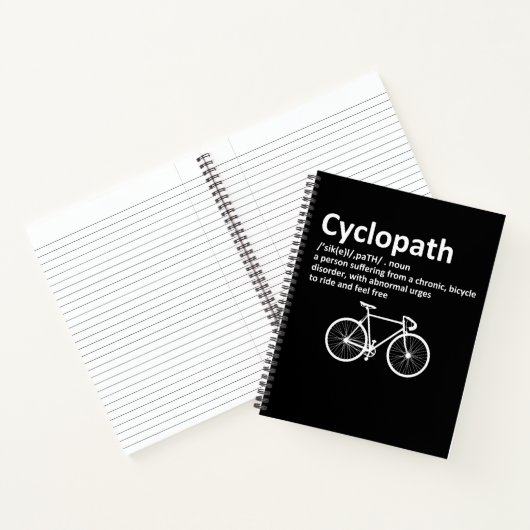 Cyclopath Funny Geschenk für Radfahrer und Biker Notizblock (Innenseite)