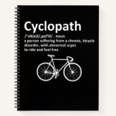 Cyclopath Funny Geschenk für Radfahrer und Biker Notizblock (Vorderseite)