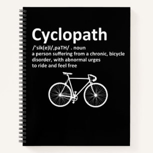 Cyclopath Funny Geschenk für Radfahrer und Biker Notizblock
