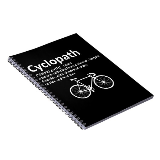 Cyclopath Funny Geschenk für Radfahrer und Biker Notizblock (Rechte Seite)