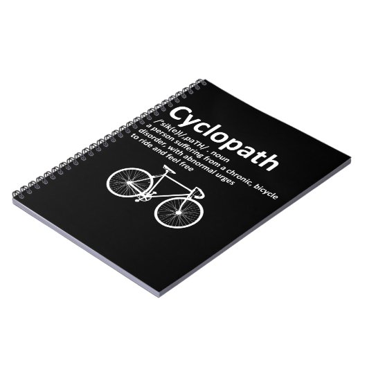 Cyclopath Funny Geschenk für Radfahrer und Biker Notizblock (Linke Seite)