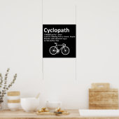 Cyclopath Funny Geschenk für Radfahrer und Biker Poster (Küche)
