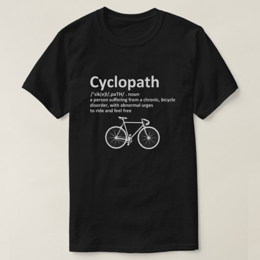 Cyclopath Funny Shirt für Radfahrer und Biker (Design vorne)