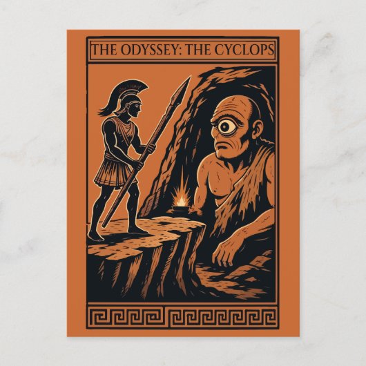 Cyclops Cave Duel Postkarte (Vorderseite)