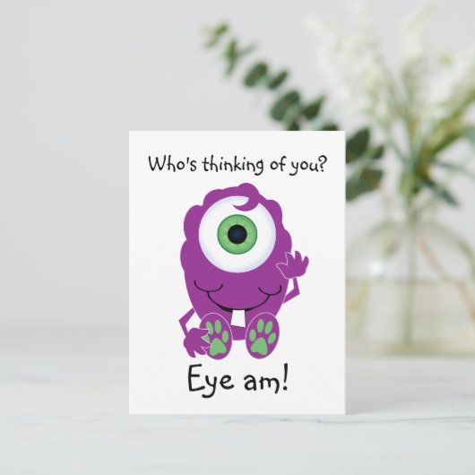 Cyclops Monster Postkarte (Stehend Vorderseite)