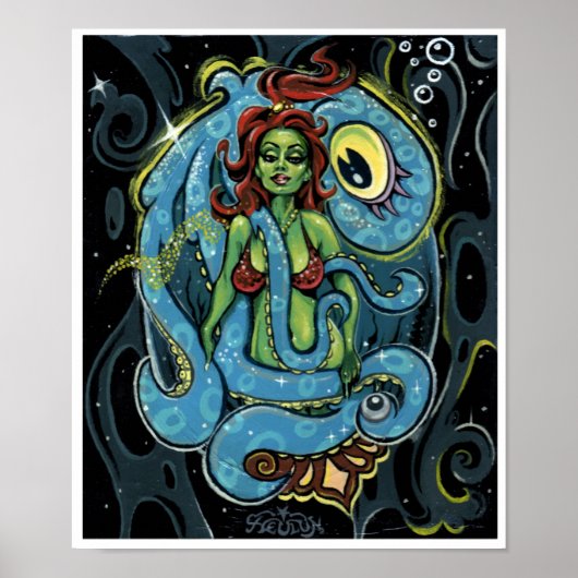"Cycloptopus"-Kunstdruck - (surreales Button des P Poster (Vorne)