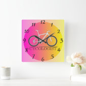 Cycologist Wall Clock Quadratische Wanduhr (Zuhause)
