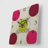Cycologist Wall Clock Quadratische Wanduhr (Winkel)