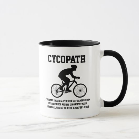Cycopath Definition Fahrradfahren Tasse (Rechts)