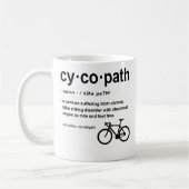 Cycopath Definition Funny Biker Addict Cycling Kaffeetasse (Links)