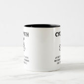 Cycopath-Definition-Geschenk, Fahrradfahrer-Vater, Zweifarbige Tasse (Mittel)