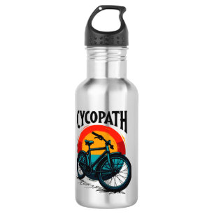 Cycopath: Elektrofahrrad mit Sonnenuntergang Grafi Edelstahlflasche