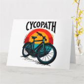 Cycopath: Elektrofahrrad mit Sonnenuntergang Grafi Karte (Gelbe Blume)