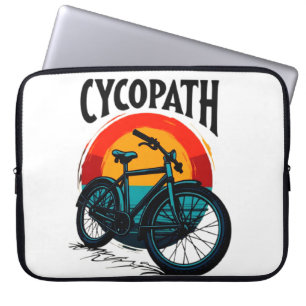 Cycopath: Elektrofahrrad mit Sonnenuntergang Grafi Laptopschutzhülle