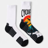 Cycopath: Elektrofahrrad mit Sonnenuntergang Grafi Socken (Rechts)