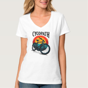 Cycopath: Elektrofahrrad mit Sonnenuntergang Grafi T-Shirt