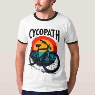 Cycopath: Elektrofahrrad mit Sonnenuntergang Grafi T-Shirt