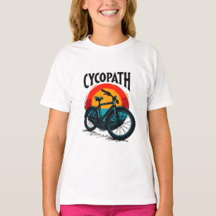 Cycopath: Elektrofahrrad mit Sonnenuntergang Grafi T-Shirt
