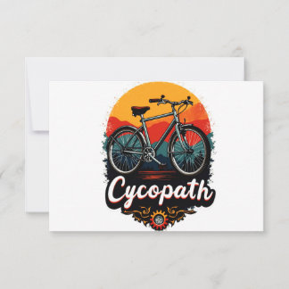 Cycopath: Elektrofahrrad und Sonnenuntergang Graph Save The Date