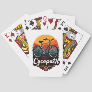 Cycopath: Elektrofahrrad und Sonnenuntergang Graph Spielkarten