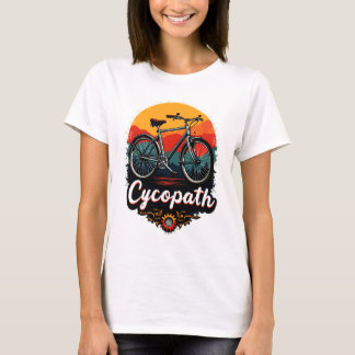Cycopath: Elektrofahrrad und Sonnenuntergang Graph T-Shirt