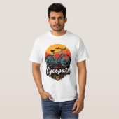 Cycopath: Elektrofahrrad und Sonnenuntergang Graph T-Shirt (Vorne ganz)