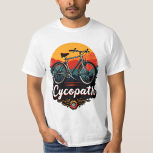 Cycopath: Elektrofahrrad und Sonnenuntergang Graph T-Shirt