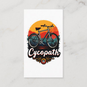 Cycopath: Elektrofahrrad und Sonnenuntergang Graph Visitenkarte