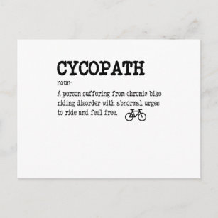 CYCOPATH Funny Cycling Bicycle Cyclist Postkarte