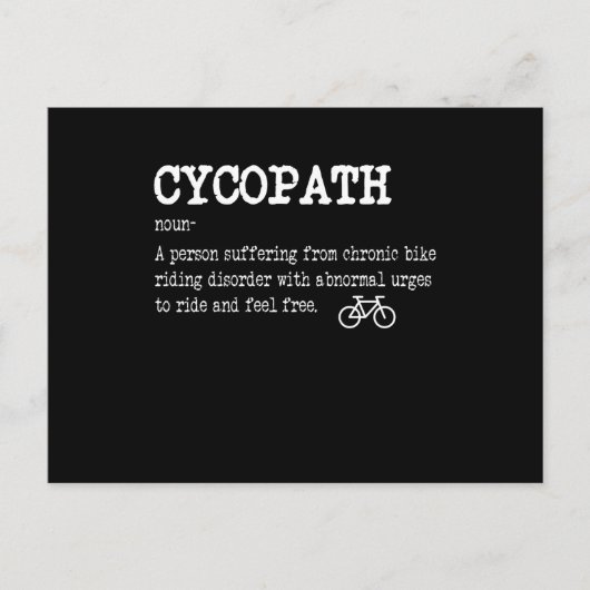 CYCOPATH Funny Cycling Bicycle Cyclist Postkarte (Vorderseite)