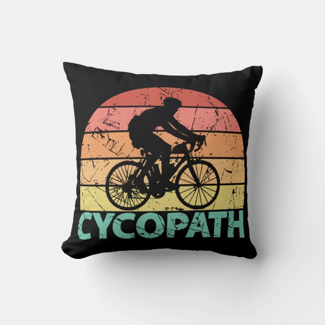 Cycopath Funny Cycling Cyclist Kissen (Vorderseite)