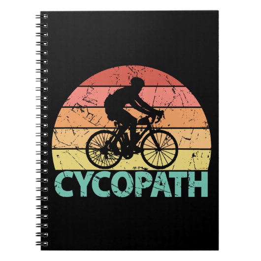 Cycopath Funny Cycling Cyclist Notizblock (Vorderseite)