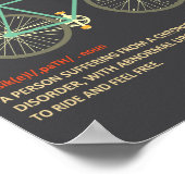 Cycopath Funny Cycling For Cyclists And Bikers  Poster (Ecke)