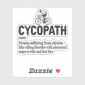 Cycopath Funny Cycling für Radfahrer und Biker Aufkleber (Blatt)