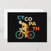 Cycopath Funny Cycling für Radfahrer und Biker Einladungspostkarte (Vorne/Hinten)