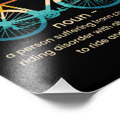 Cycopath Funny Cycling für Radfahrer und Biker Fotodruck (Ecke)