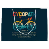 Cycopath Funny Cycling für Radfahrer und Biker Große Geschenktüte (Rückseite)