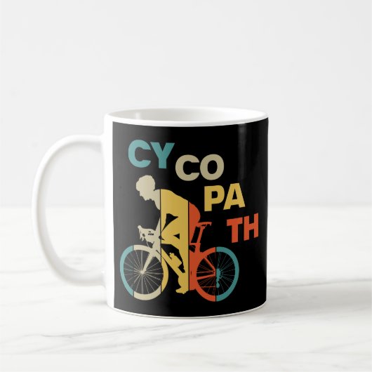 Cycopath Funny Cycling für Radfahrer und Biker Kaffeetasse (Links)