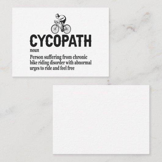 Cycopath Funny Cycling für Radfahrer und Biker Mitteilungskarte (Vorne/Hinten)
