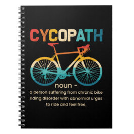 Cycopath Funny Cycling für Radfahrer und Biker Notizblock