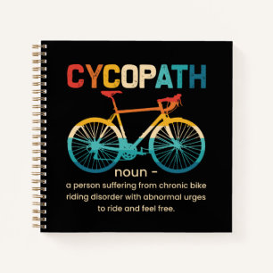 Cycopath Funny Cycling für Radfahrer und Biker Notizblock