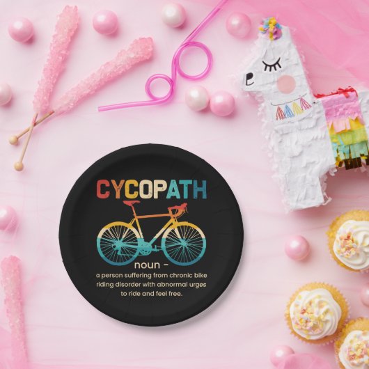 Cycopath Funny Cycling für Radfahrer und Biker Pappteller (Party)