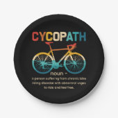 Cycopath Funny Cycling für Radfahrer und Biker Pappteller (Vorderseite)