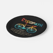 Cycopath Funny Cycling für Radfahrer und Biker Pappteller (Schrägansicht)