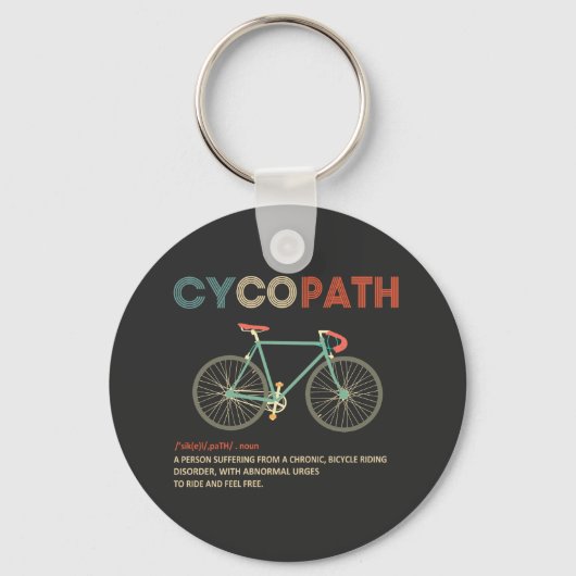 Cycopath Funny Cycling für Radfahrer und Biker Schlüsselanhänger (Vorderseite)