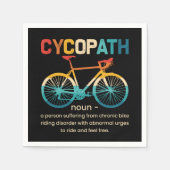 Cycopath Funny Cycling für Radfahrer und Biker Serviette (Vorderseite)